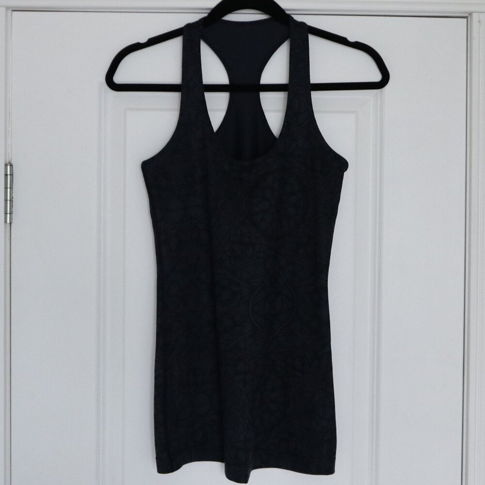 Navy and Black Patterned Lululemon Tank Top